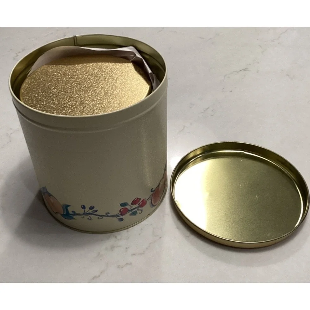 Ballonoff Metal Tin Canister Set Four Sizes Fruit Delight Design 1970's Era